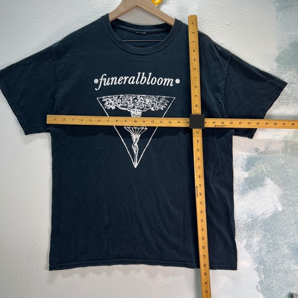 Funeralbloom Mens XL T-Shirt Black Metal Shoegaze Goth Occult  Black Graphic Tee - Picture 4 of 6